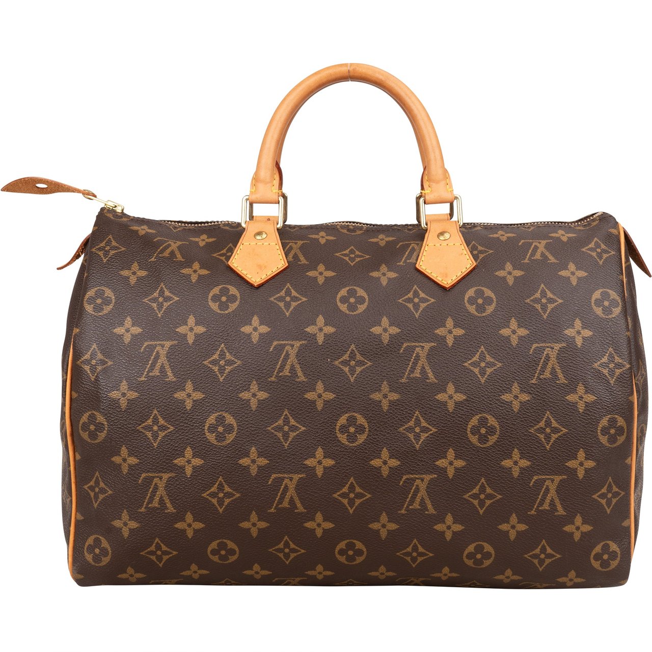 Louis Vuitton Louis Vuitton Canvas Monogram Speedy 35 Handbag Bruin