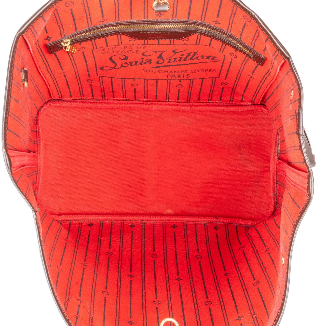 Louis Vuitton Louis Vuitton Damier Ebene Monogram Neverfull MM Shopper Handbag Bruin