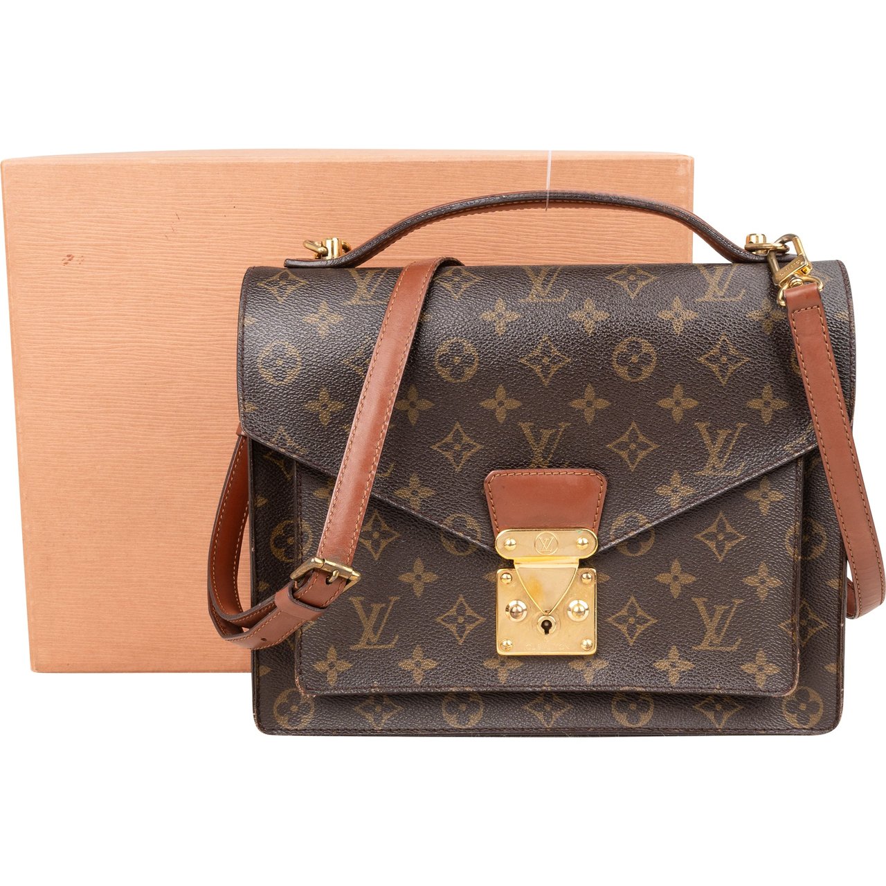 Louis Vuitton Louis Vuitton Canvas Monogram Monceau Handbag Divers