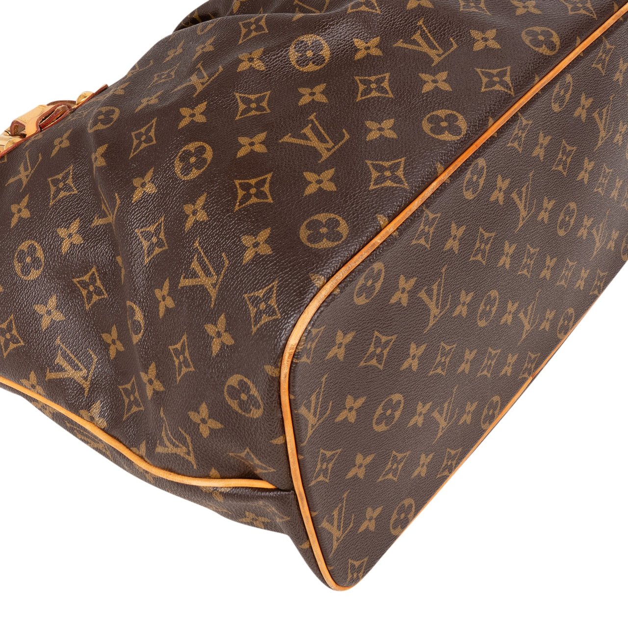 Louis Vuitton Louis Vuitton Canvas Monogram Palermo GM Handbag Bruin