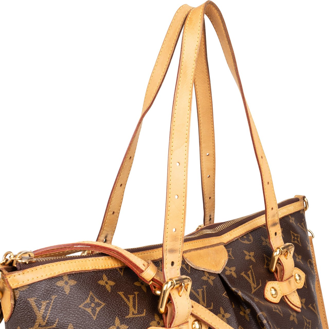 Louis Vuitton Louis Vuitton Canvas Monogram Palermo GM Handbag Bruin