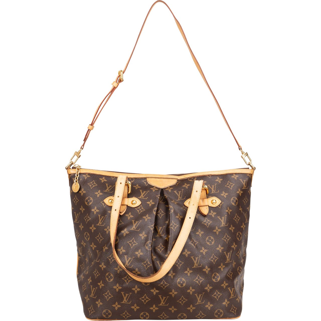 Louis Vuitton Louis Vuitton Canvas Monogram Palermo GM Handbag Bruin