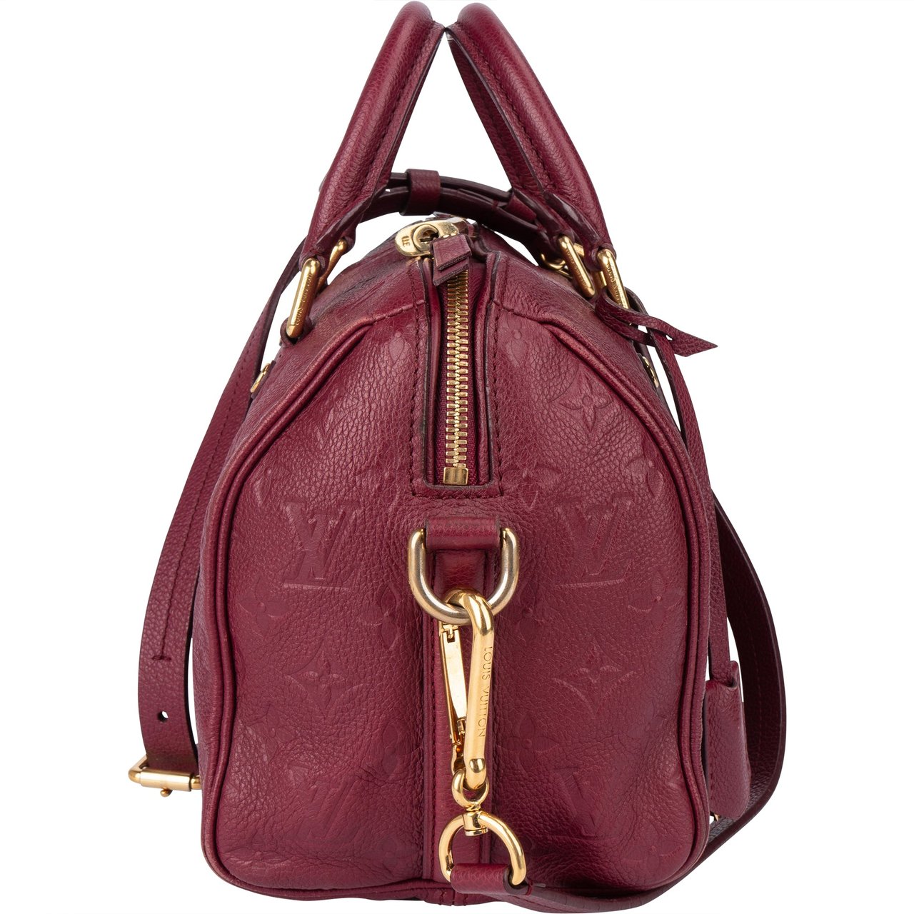 Louis Vuitton Louis Vuitton Leather Empreinte Monogram Speedy 25 Bandouliere Handbag Rood
