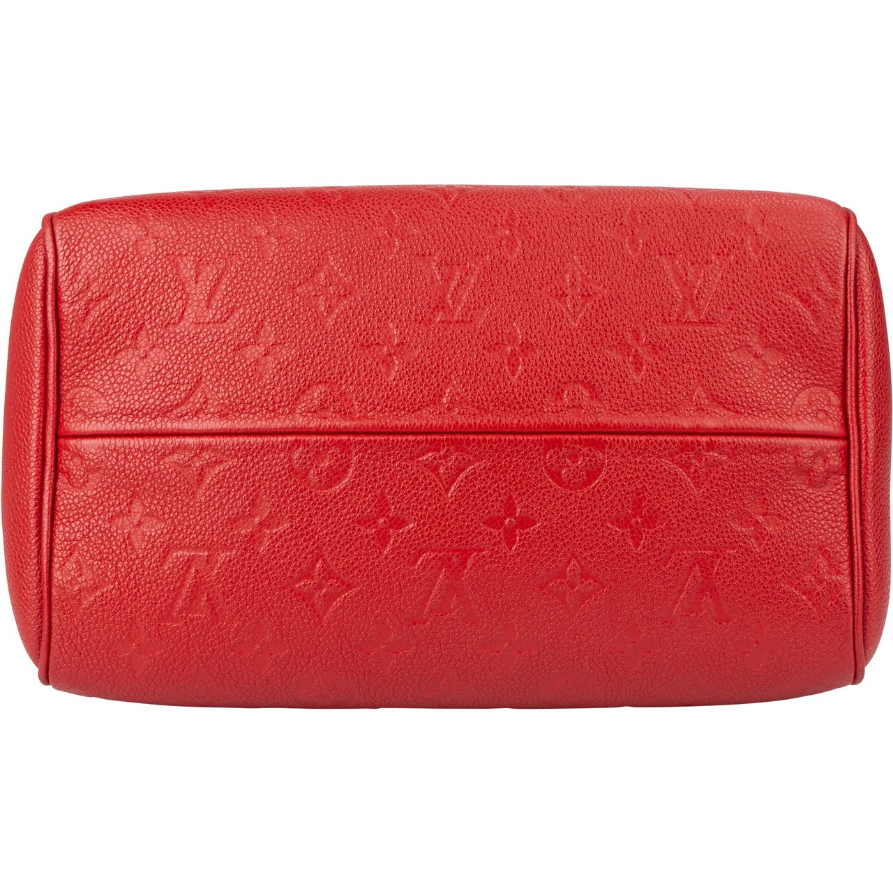 Louis Vuitton Louis Vuitton Leather Empreinte Monogram Speedy 25 Handbag Rood