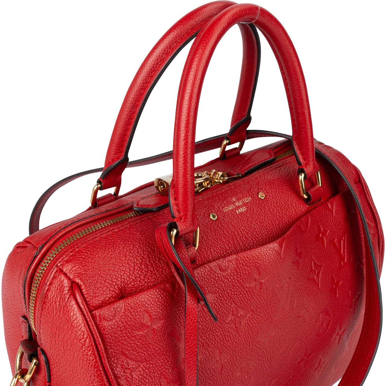 Louis Vuitton Louis Vuitton Leather Empreinte Monogram Speedy 25 Handbag Rood