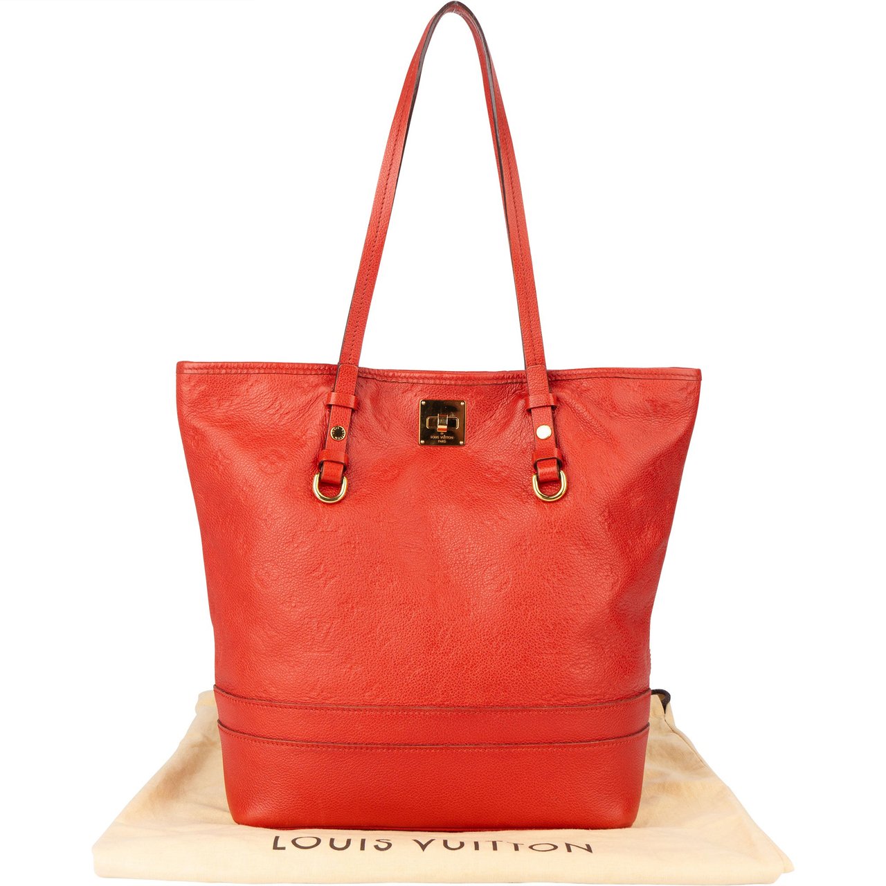 Louis Vuitton Leather Empreinte Monogram Citadine Handbag Rood