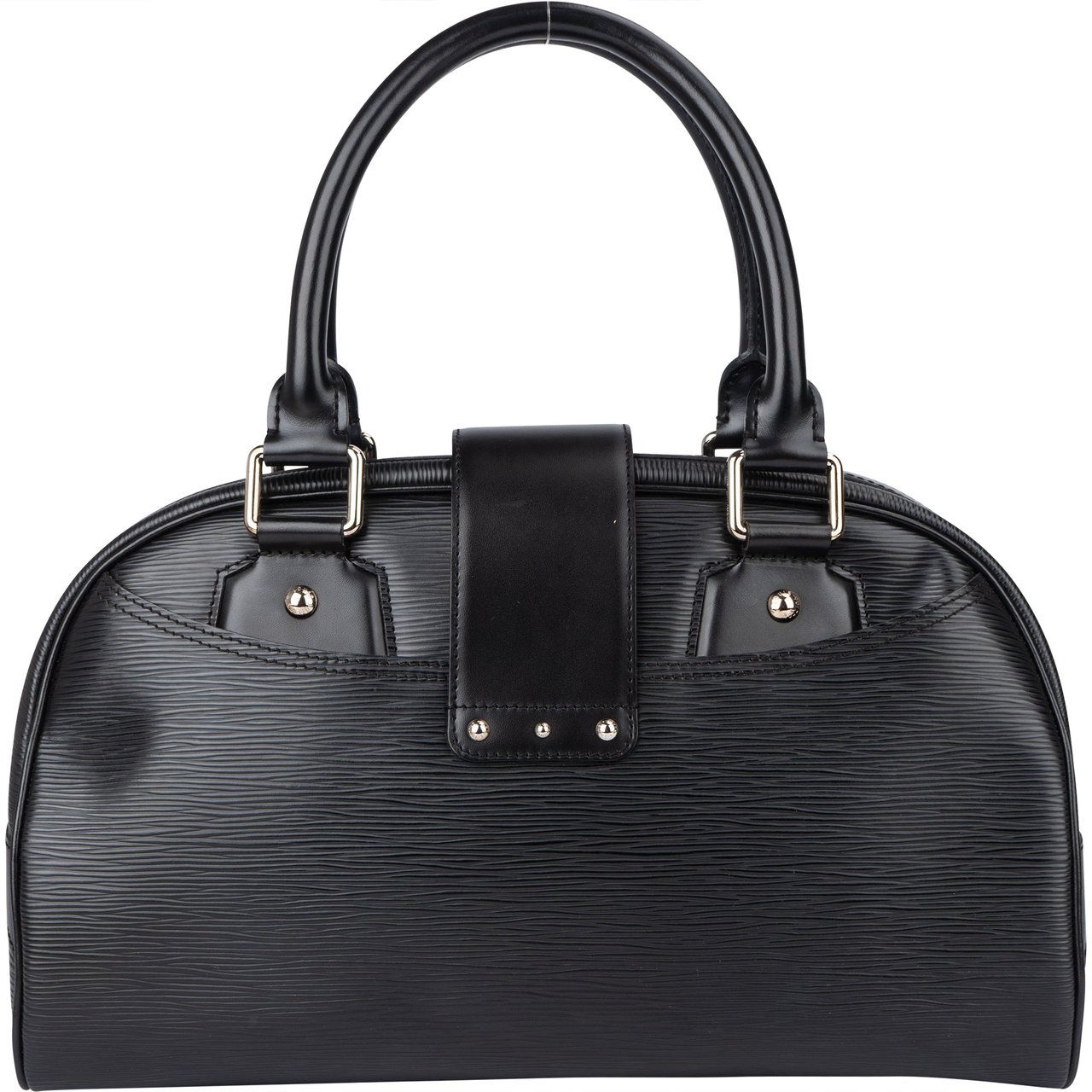 Louis Vuitton Louis Vuitton Noir Epi Leather Montaigne GM Handbag Zwart