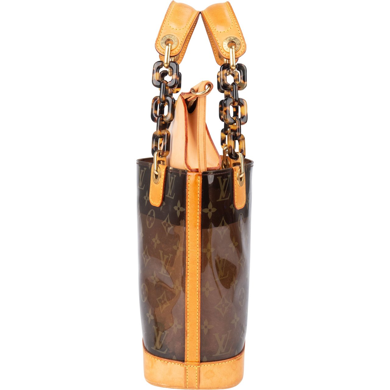 Louis Vuitton Louis Vuitton Transparent Monogram Cabas Ambre PM Handbag Bruin