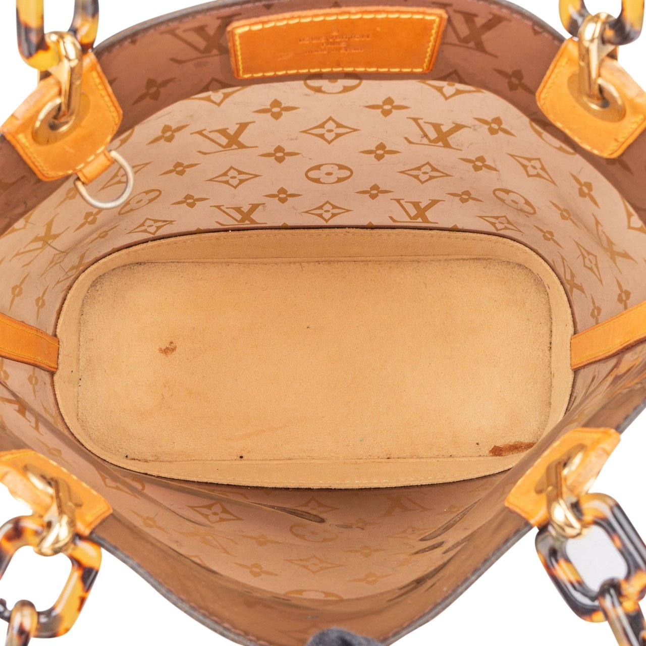 Louis Vuitton Louis Vuitton Transparent Monogram Cabas Ambre PM Handbag Bruin