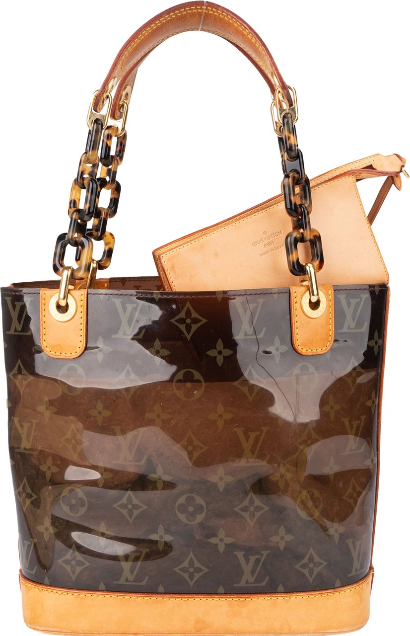 Louis Vuitton Louis Vuitton Transparent Monogram Cabas Ambre PM Handbag Bruin