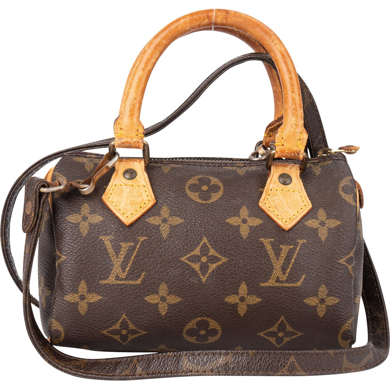 Louis Vuitton Louis Vuitton Canvas Monogram Mini Speedy Handbag Bruin