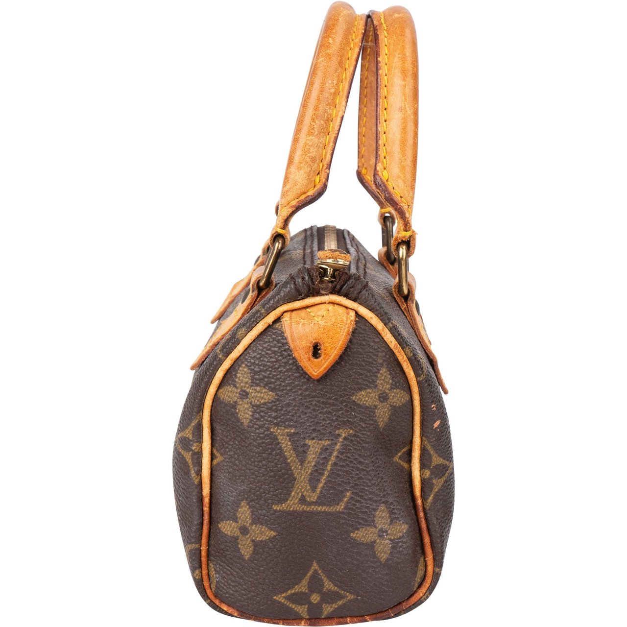 Louis Vuitton Louis Vuitton Canvas Monogram Mini Speedy Handbag Bruin