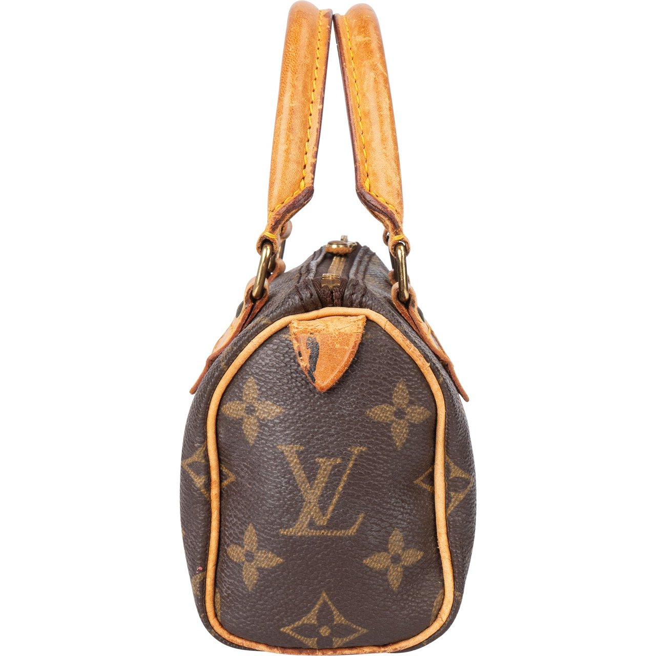 Louis Vuitton Louis Vuitton Canvas Monogram Mini Speedy Handbag Bruin