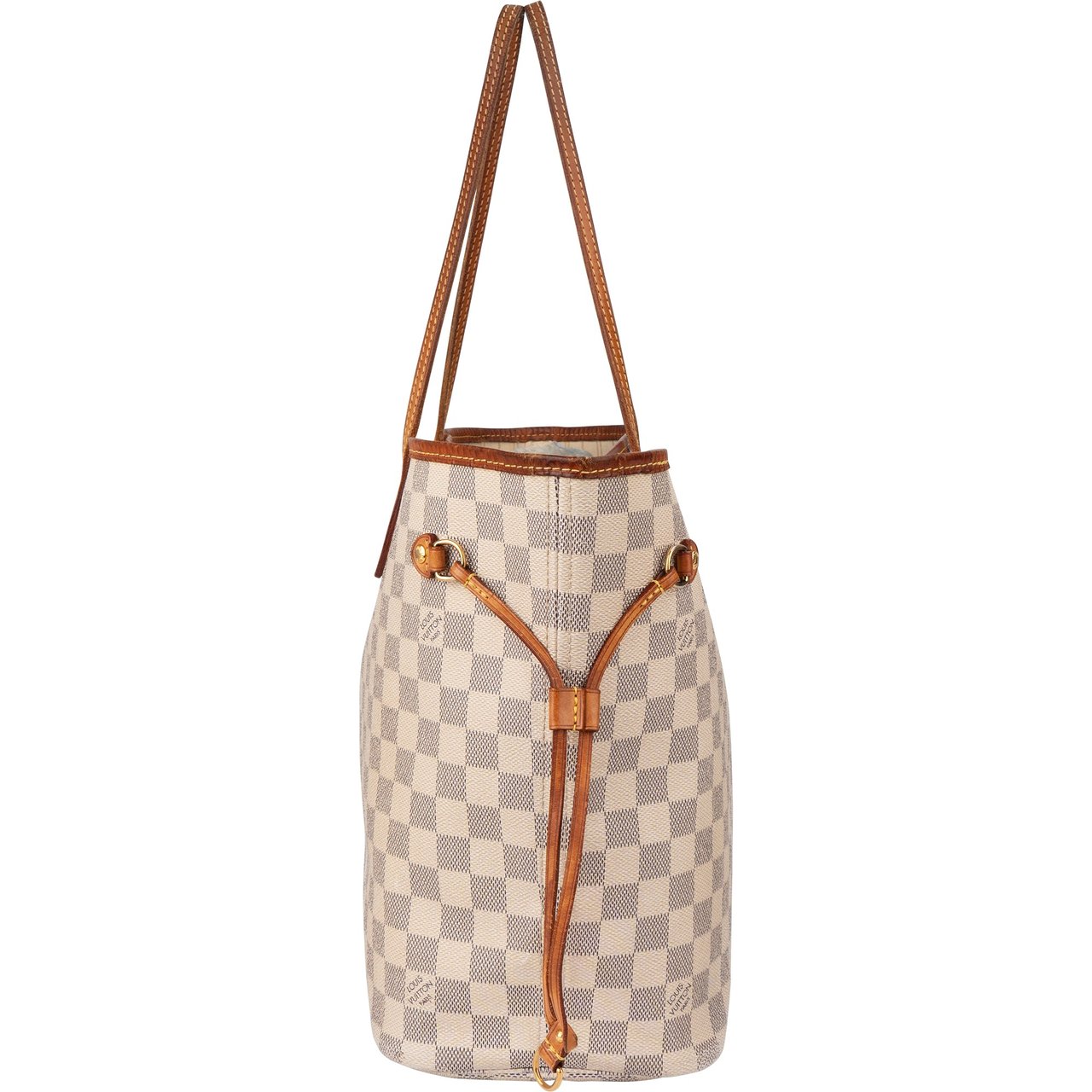 Louis Vuitton Louis Vuitton Damier Azur Monogram Neverfull MM Shopper Handbag Wit