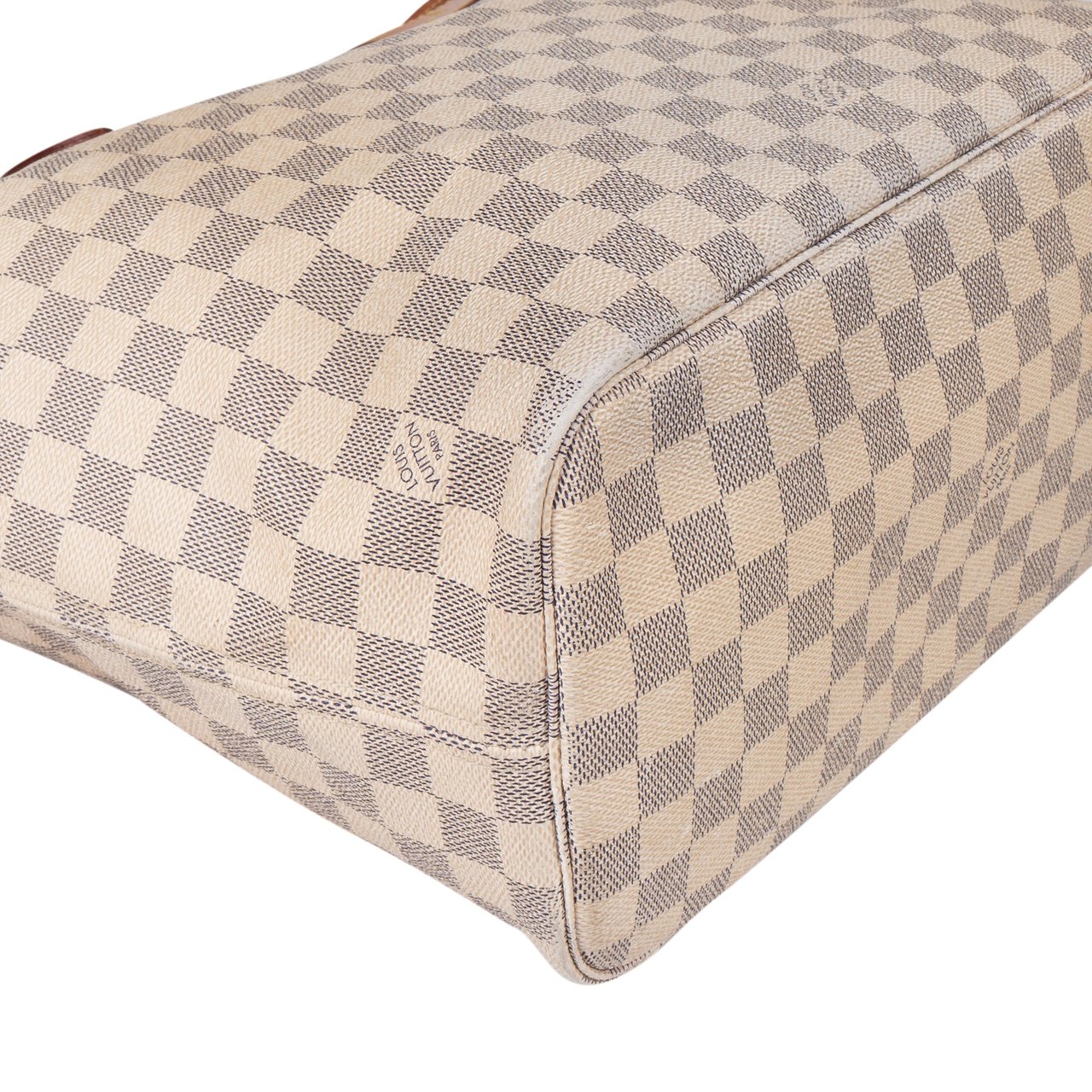 Louis Vuitton Louis Vuitton Damier Azur Monogram Neverfull MM Shopper Handbag Wit