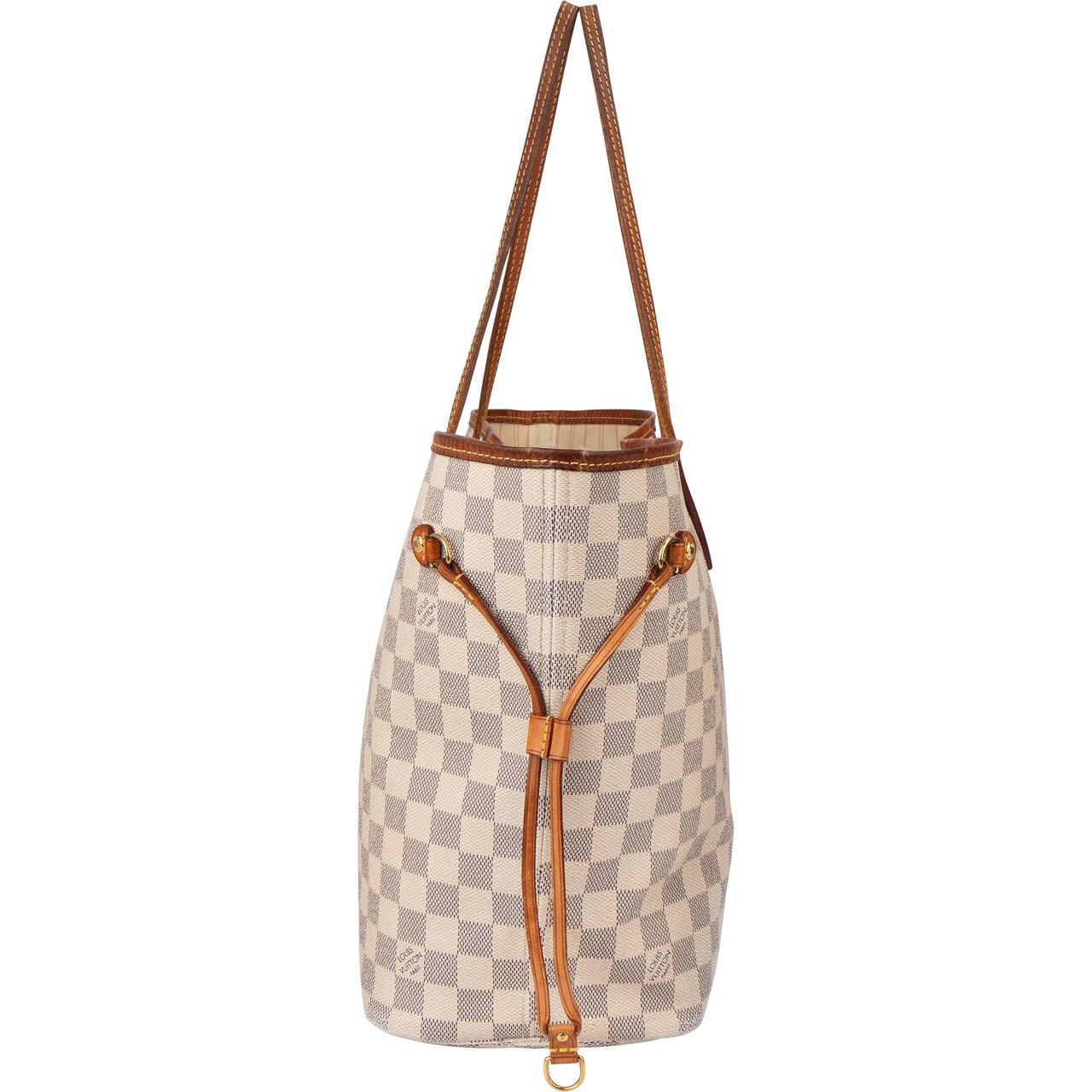 Louis Vuitton Louis Vuitton Damier Azur Monogram Neverfull MM Shopper Handbag Wit