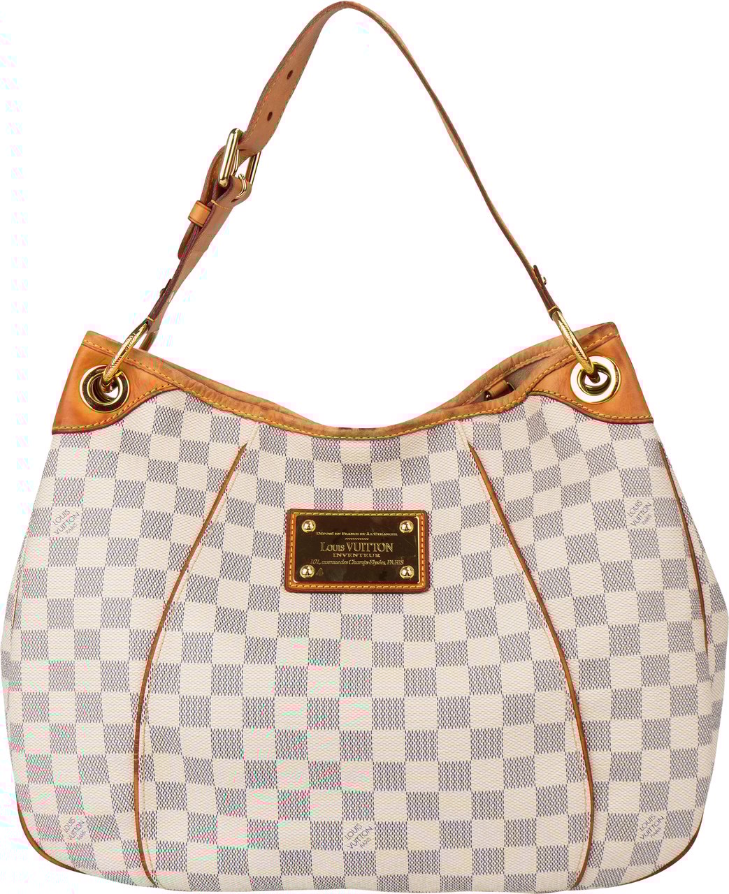 Louis Vuitton Louis Vuitton Damier Azur Monogram Galliera PM Handbag Wit