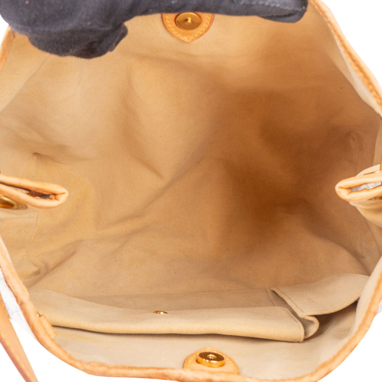 Louis Vuitton Louis Vuitton Damier Azur Monogram Galliera PM Handbag Wit