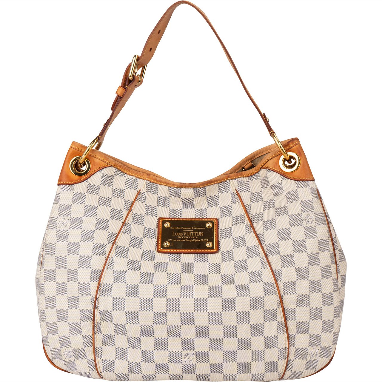 Louis Vuitton Louis Vuitton Damier Azur Monogram Galliera PM Handbag Wit
