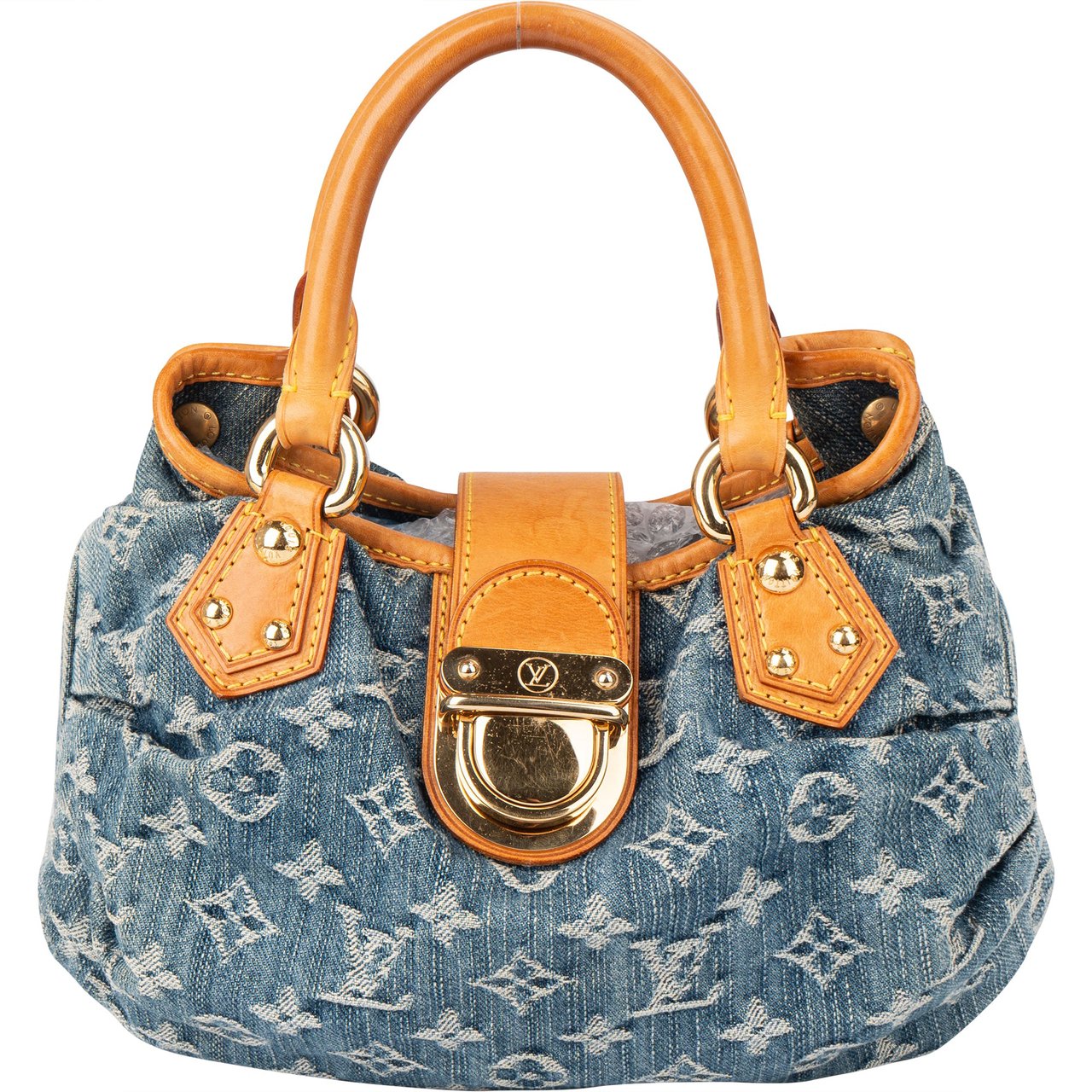 Louis Vuitton Louis Vuitton Denim Monogram Pleaty Handbag Blauw