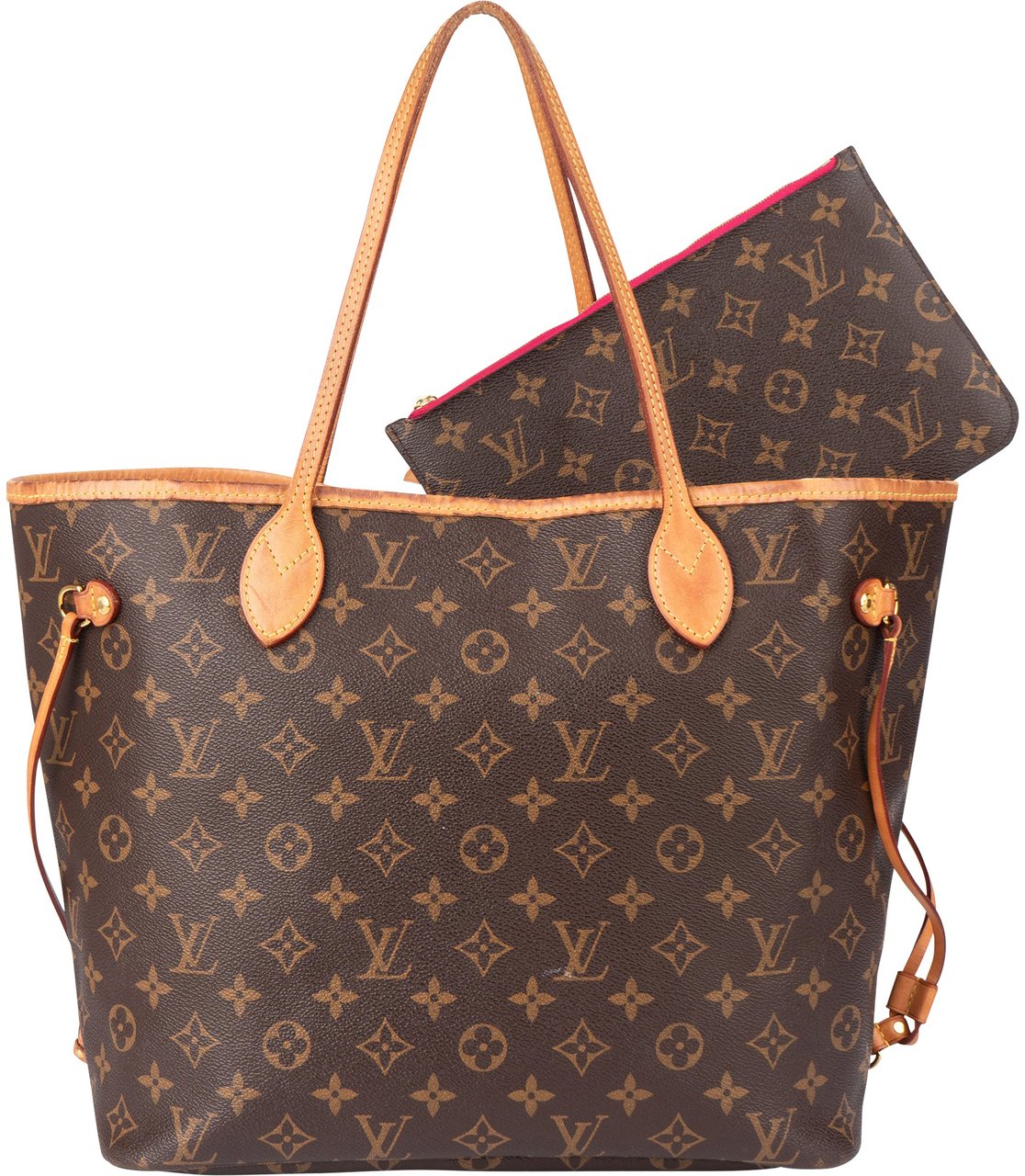 Louis Vuitton Louis Vuitton Canvas Monogram Neverfull MM Shopper Handbag Bruin