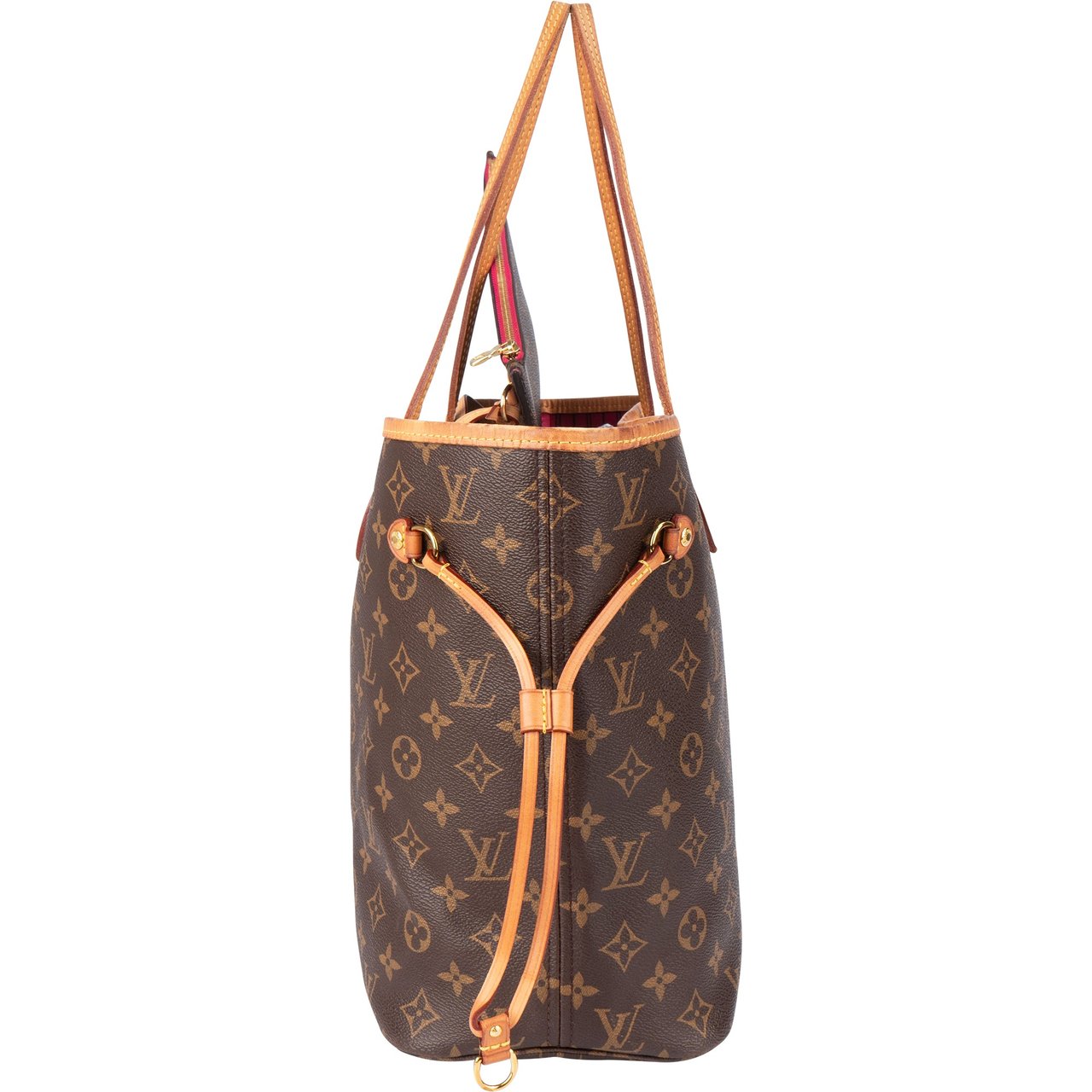 Louis Vuitton Louis Vuitton Canvas Monogram Neverfull MM Shopper Handbag Bruin