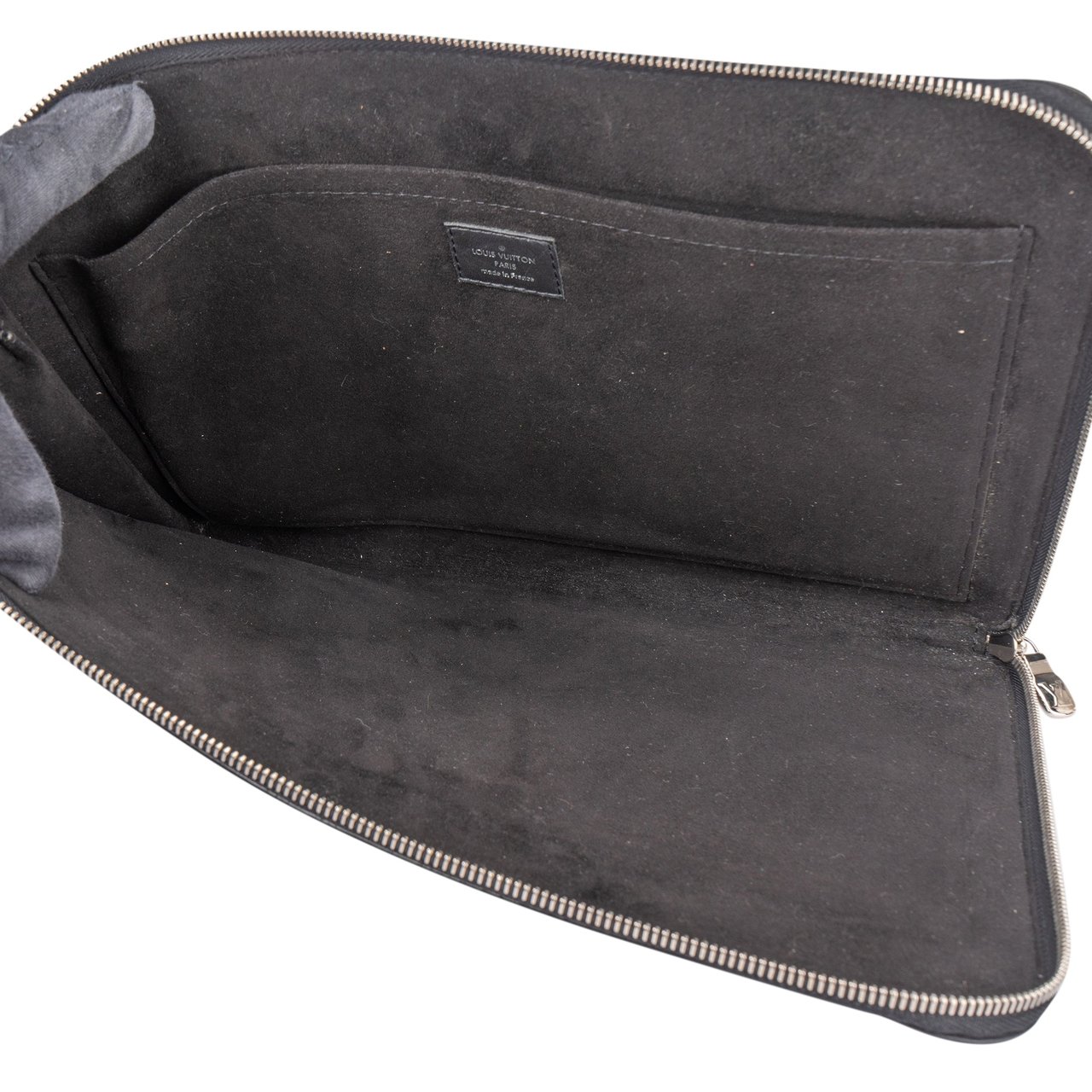 Louis Vuitton Louis Vuitton Noir Epi Leather Laptop Clutch Zwart