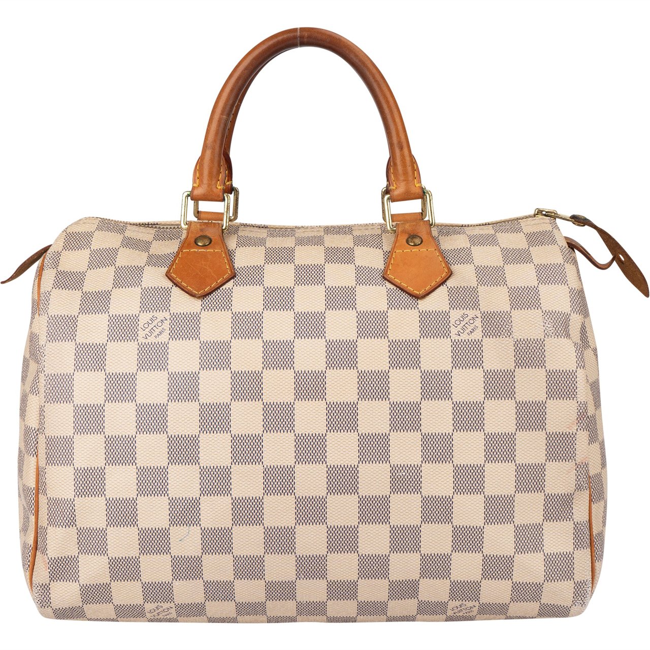 Louis Vuitton Louis Vuitton Damier Azur Monogram Speedy 30 Handbag Wit