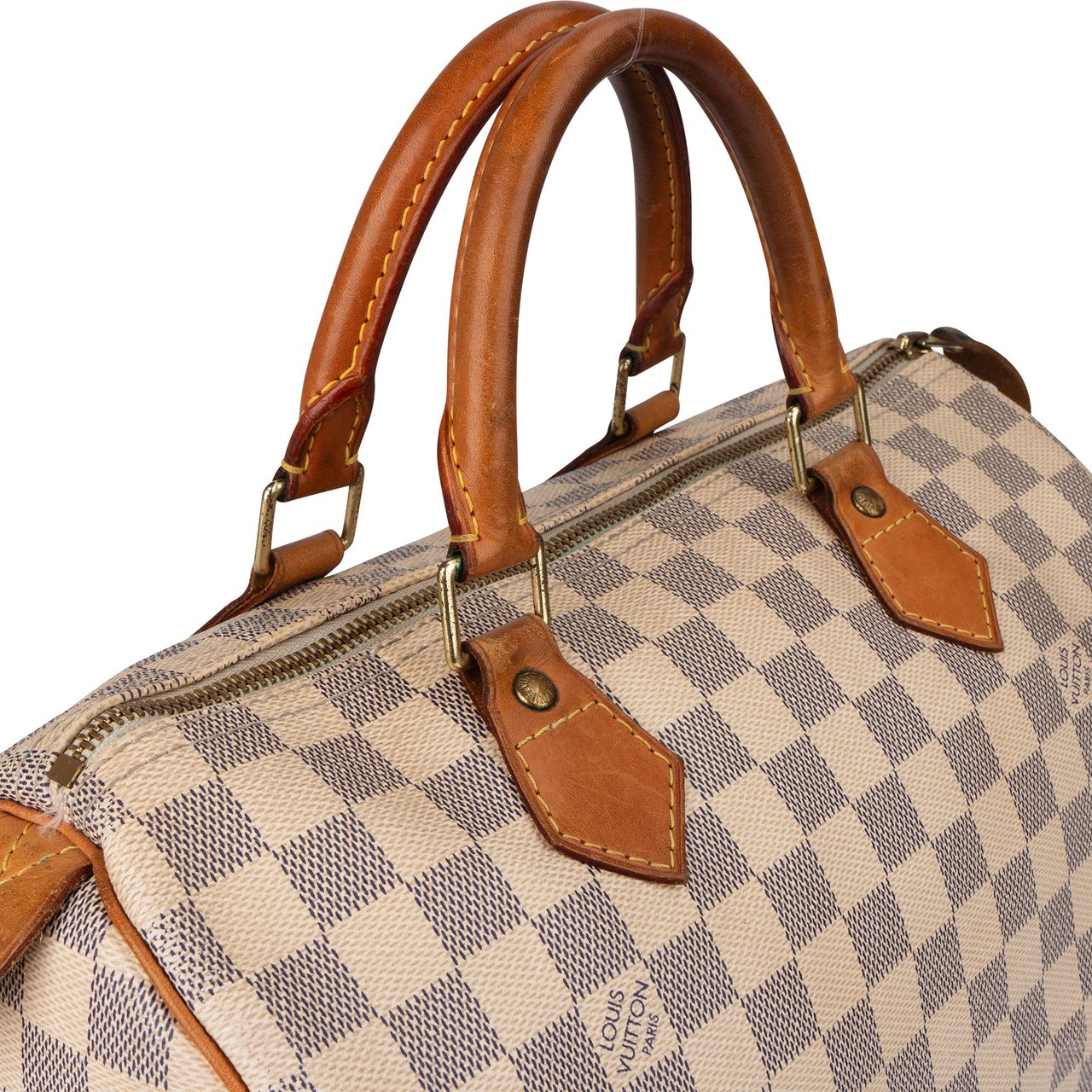 Louis Vuitton Louis Vuitton Damier Azur Monogram Speedy 30 Handbag Wit