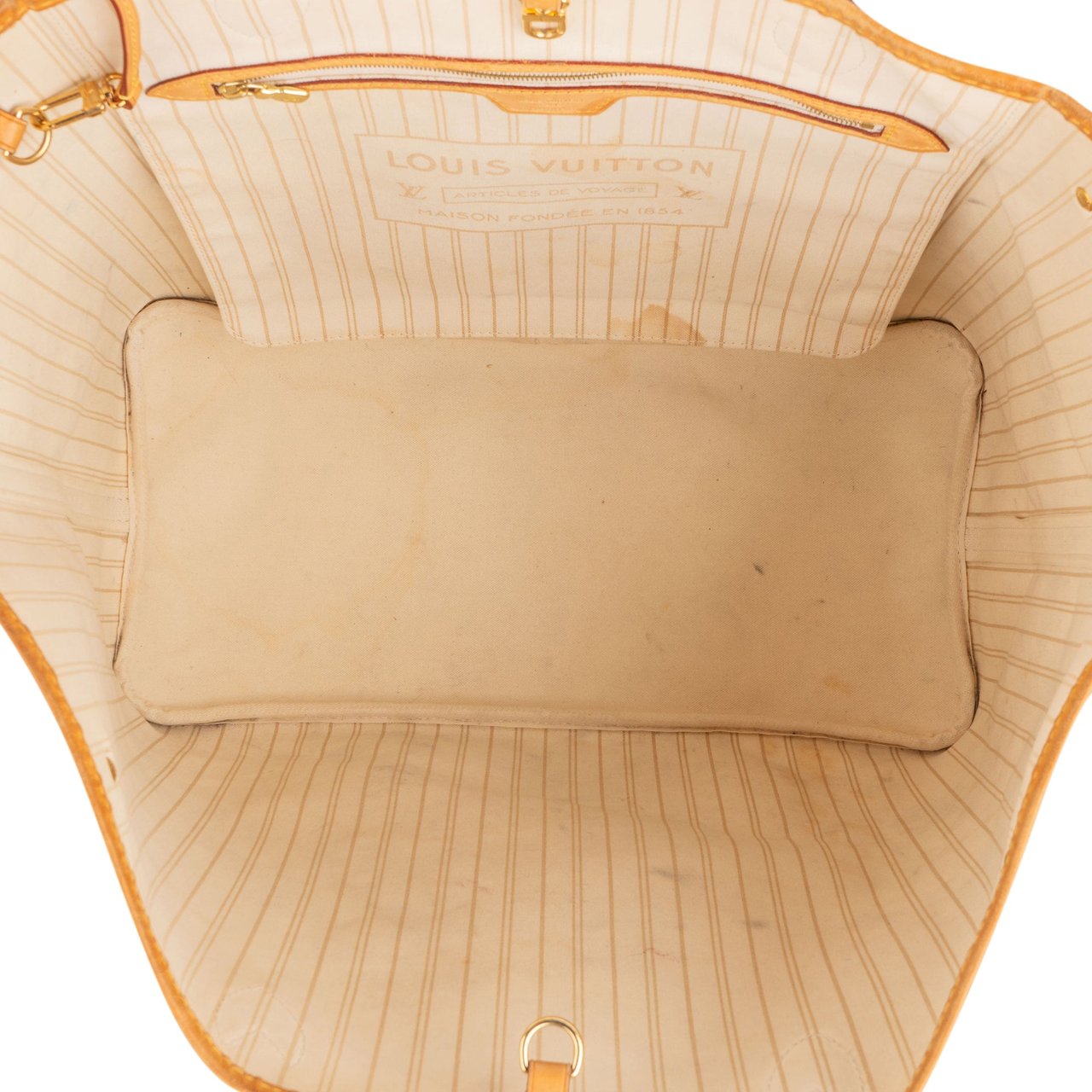 Louis Vuitton Louis Vuitton Damier Azur Monogram Neverfull GM Shopper Handbag Wit