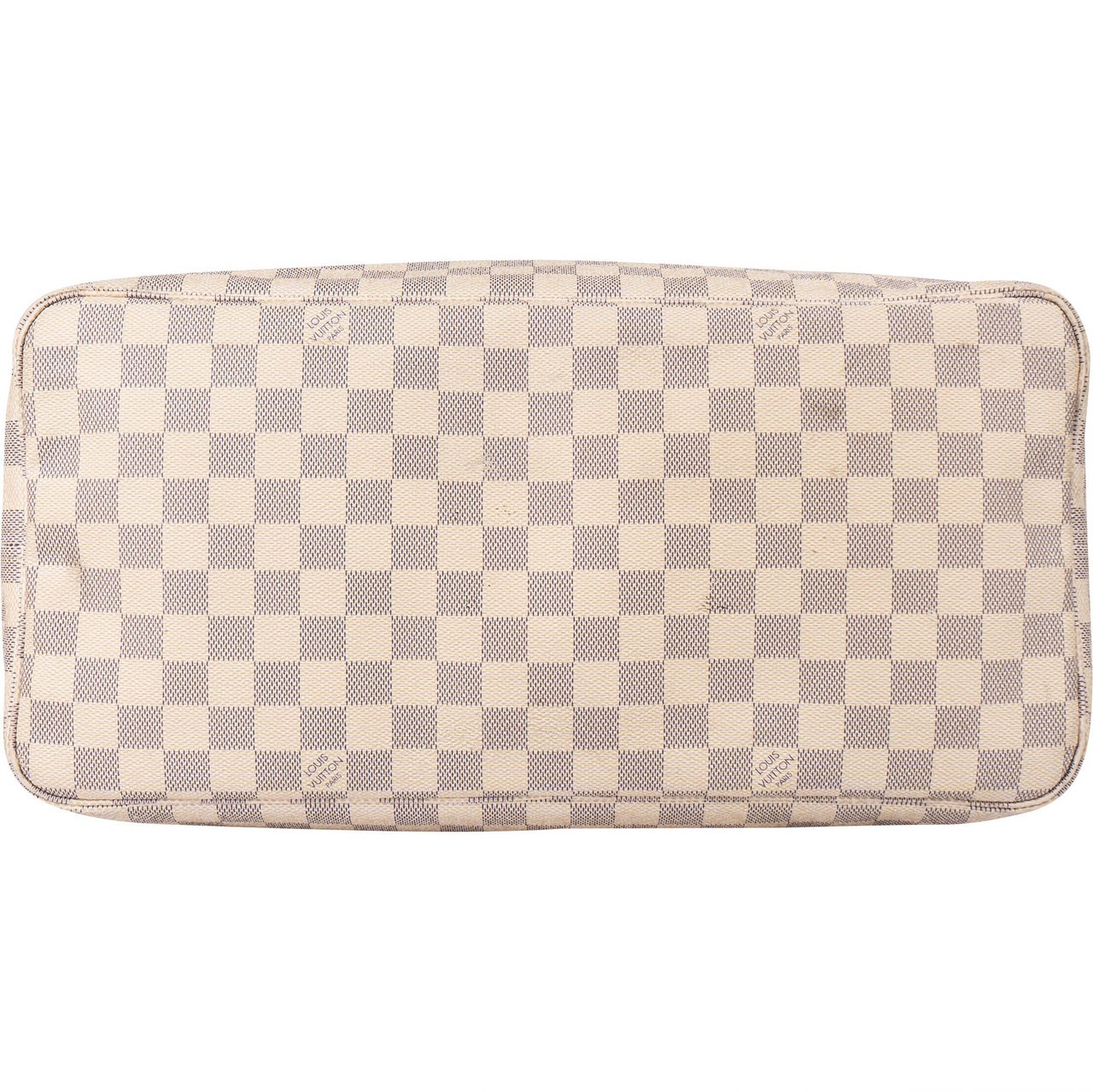 Louis Vuitton Damier Azur Monogram Neverfull GM Shopper Handbag Wit