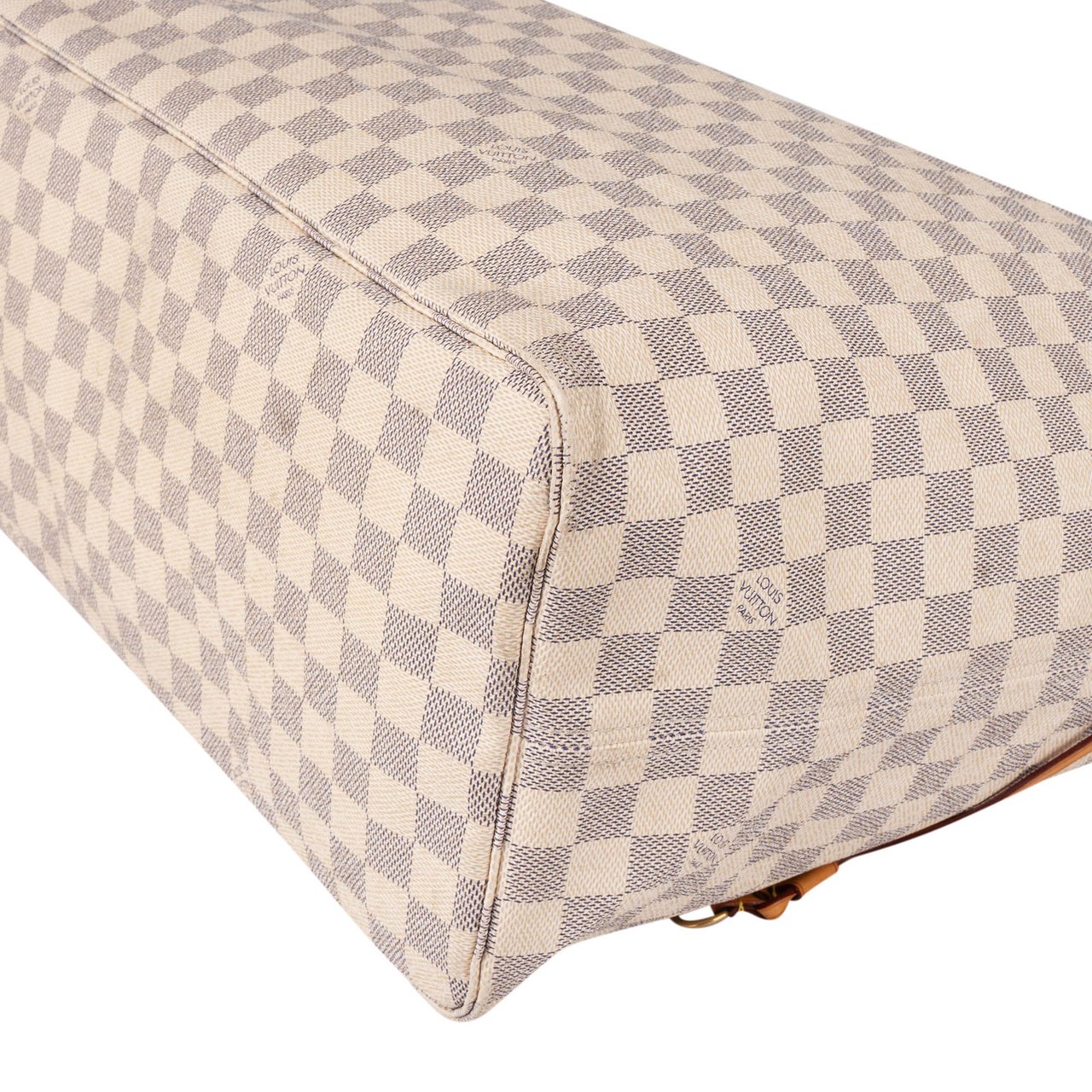 Louis Vuitton Damier Azur Monogram Neverfull GM Shopper Handbag Wit
