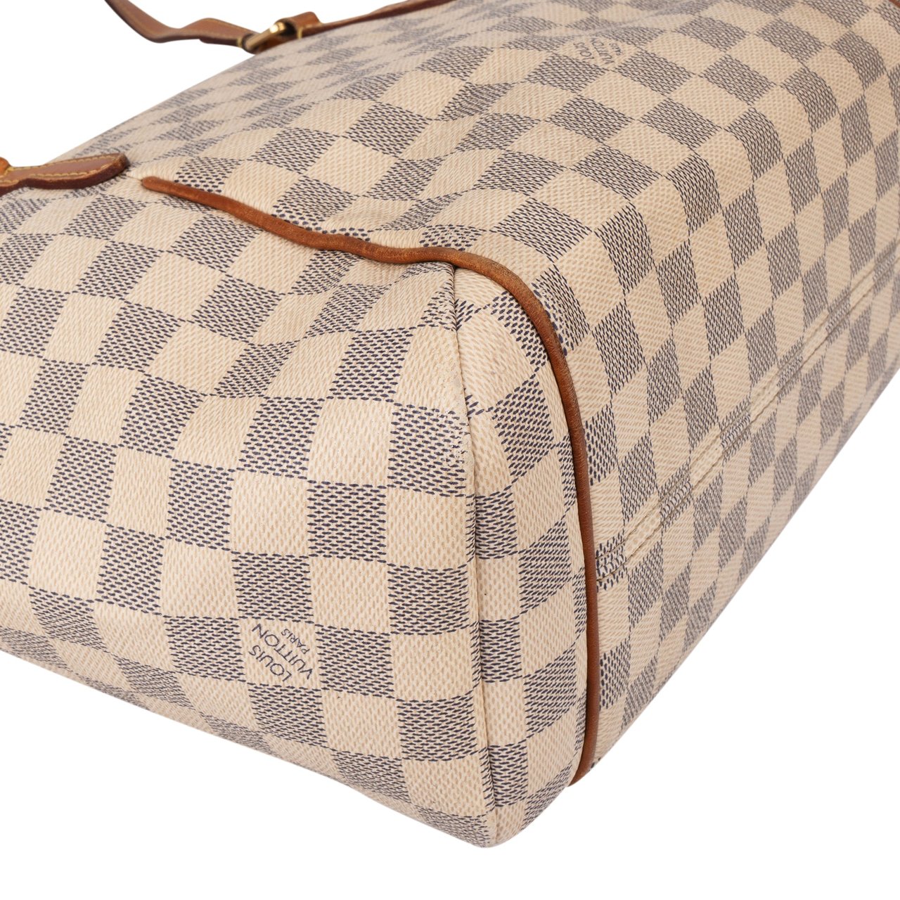 Louis Vuitton Louis Vuitton Damier Azur Monogram Totally PM Handbag Wit