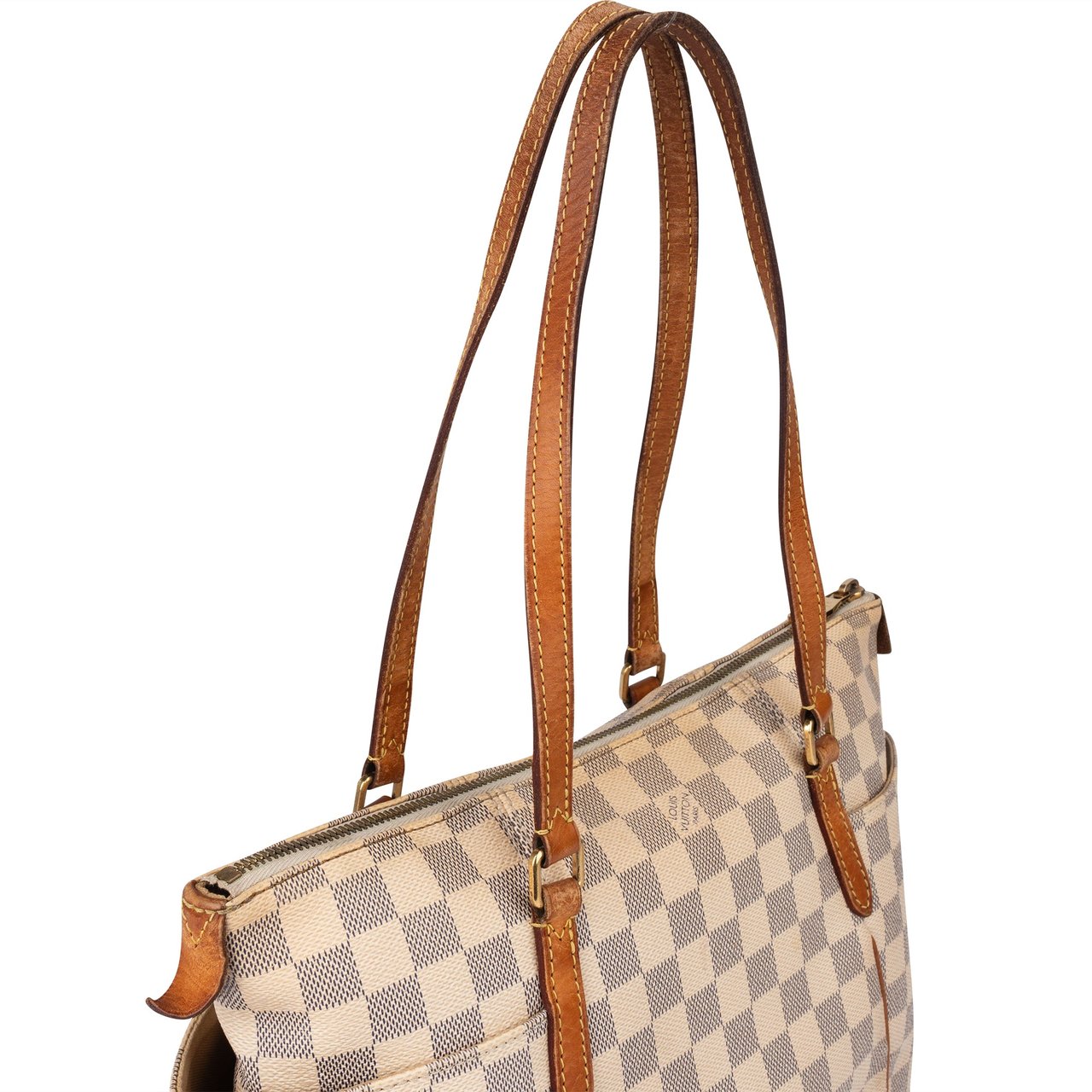 Louis Vuitton Louis Vuitton Damier Azur Monogram Totally PM Handbag Wit