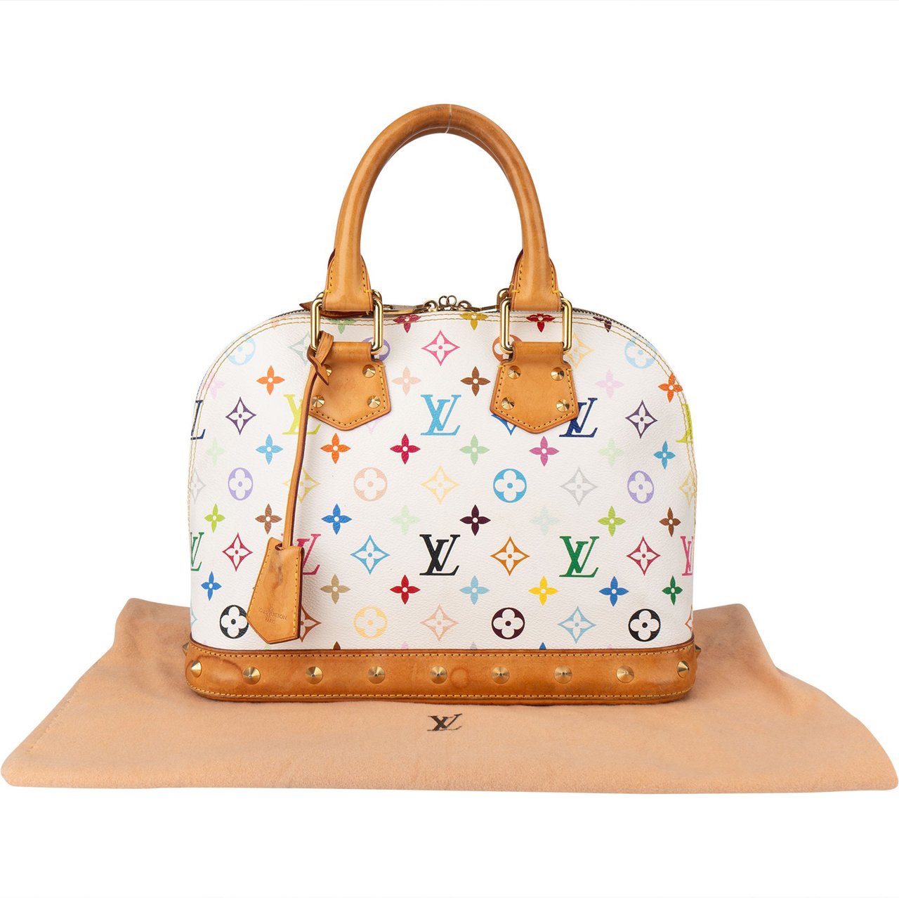Louis Vuitton Murakami Multicolor Alma PM Handbag Wit