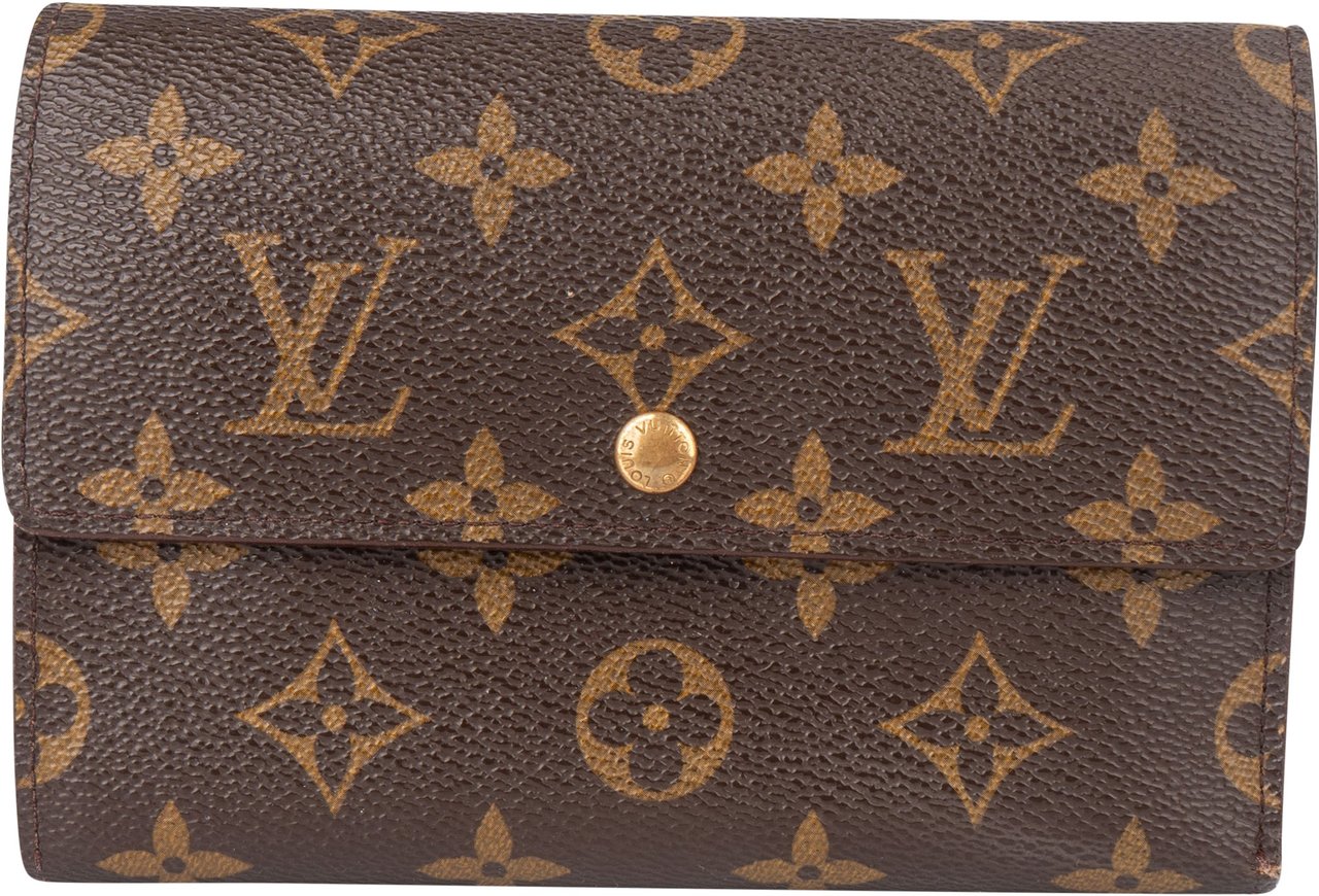 Louis Vuitton Canvas Monogram Tresor Wallet Bruin