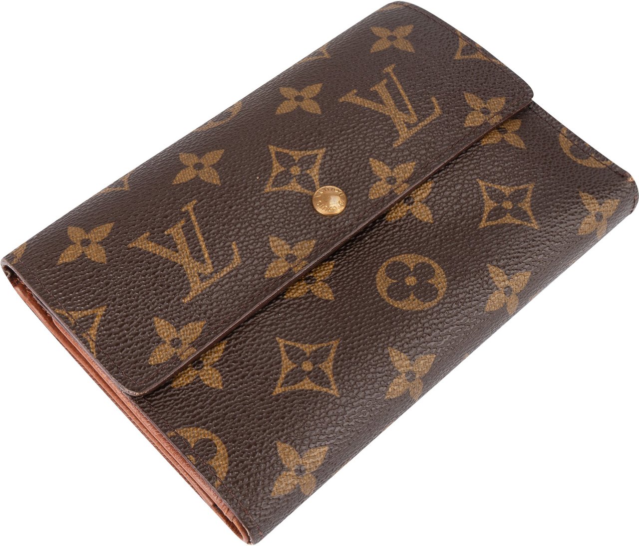 Louis Vuitton Canvas Monogram Tresor Wallet Bruin