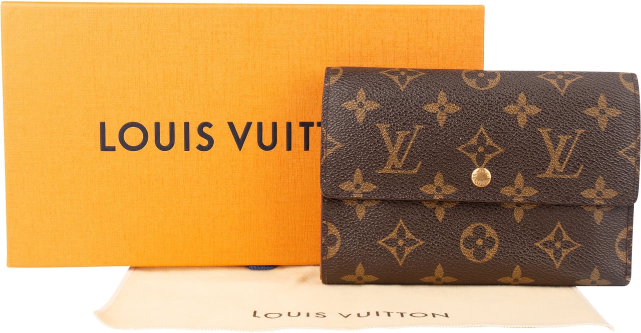 Louis Vuitton Canvas Monogram Tresor Wallet Bruin