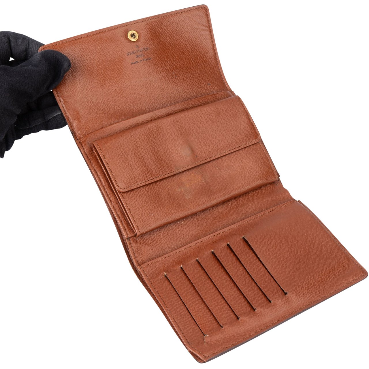 Louis Vuitton Louis Vuitton Canvas Monogram Tresor Wallet Bruin