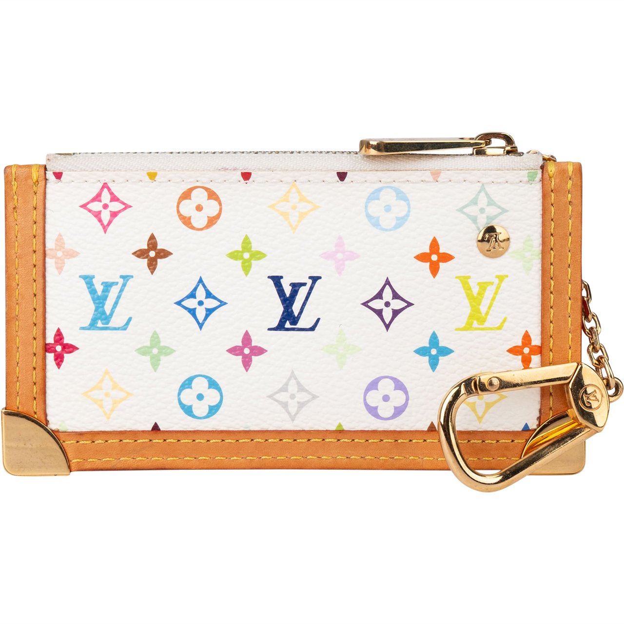 Louis Vuitton Louis Vuitton Murakami Multicolor Monogram Key Pouch Wit