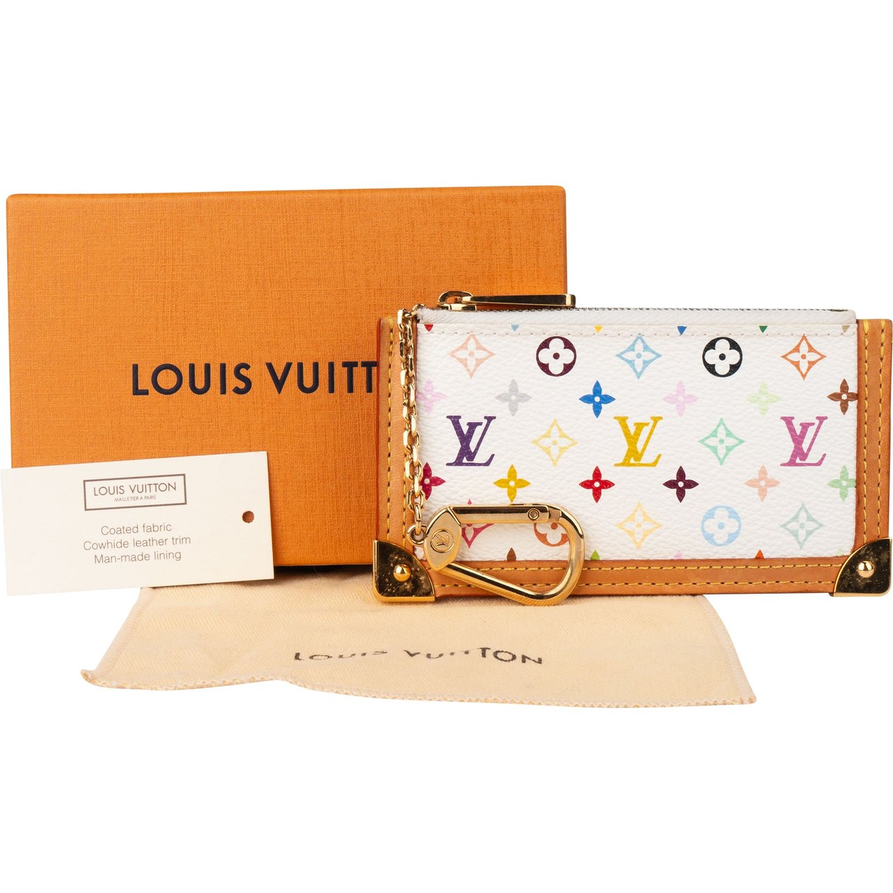 Louis Vuitton Louis Vuitton Murakami Multicolor Monogram Key Pouch Wit