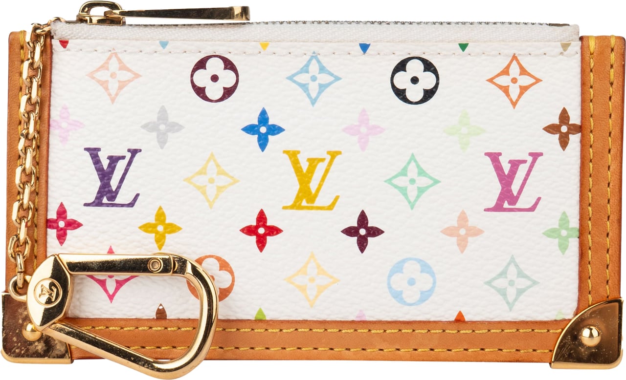 Louis Vuitton Louis Vuitton Murakami Multicolor Monogram Key Pouch Wit