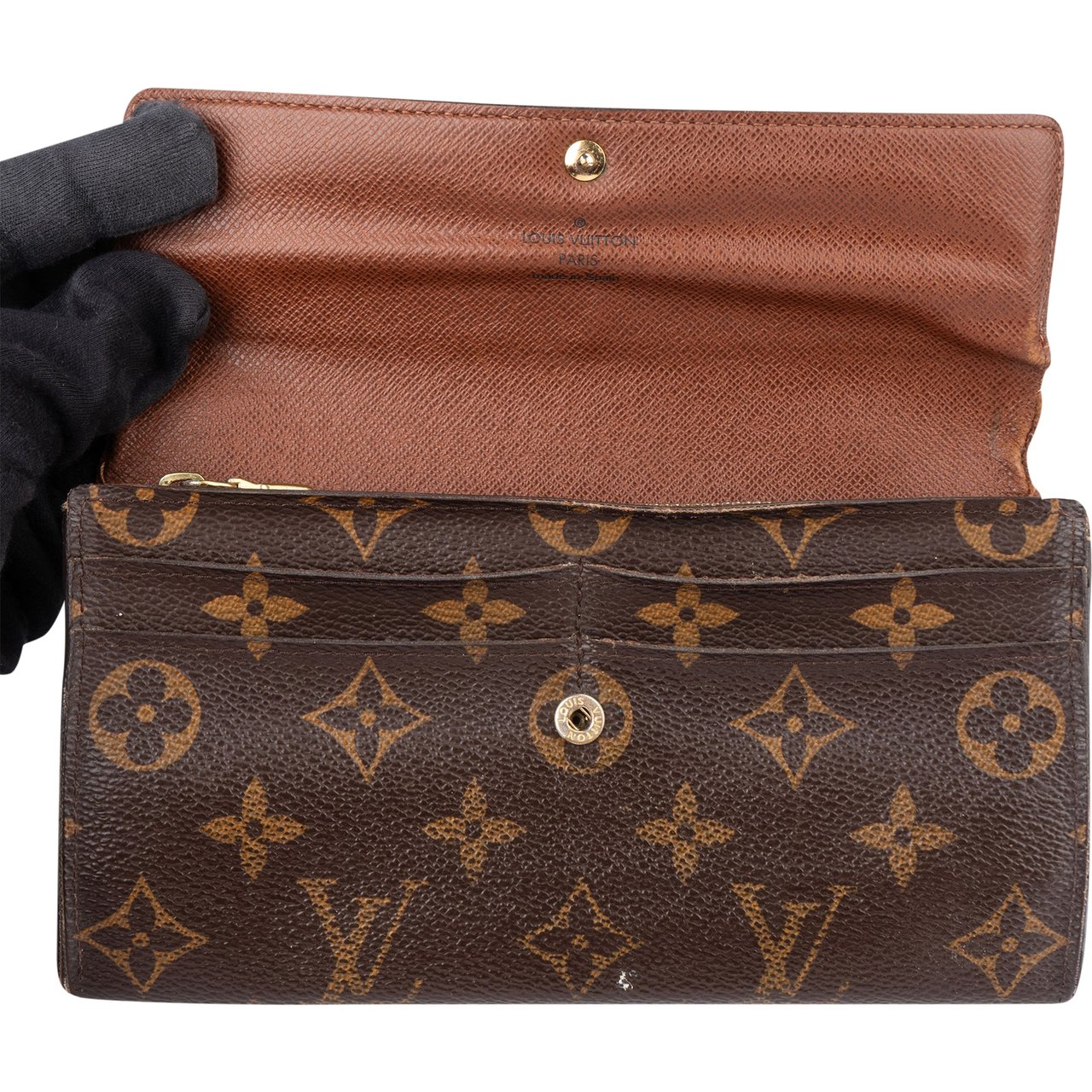 Louis Vuitton Louis Vuitton Canvas Monogram Sarah Wallet Bruin