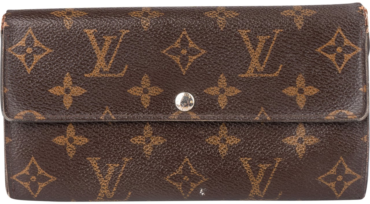 Louis Vuitton Louis Vuitton Canvas Monogram Sarah Wallet Bruin