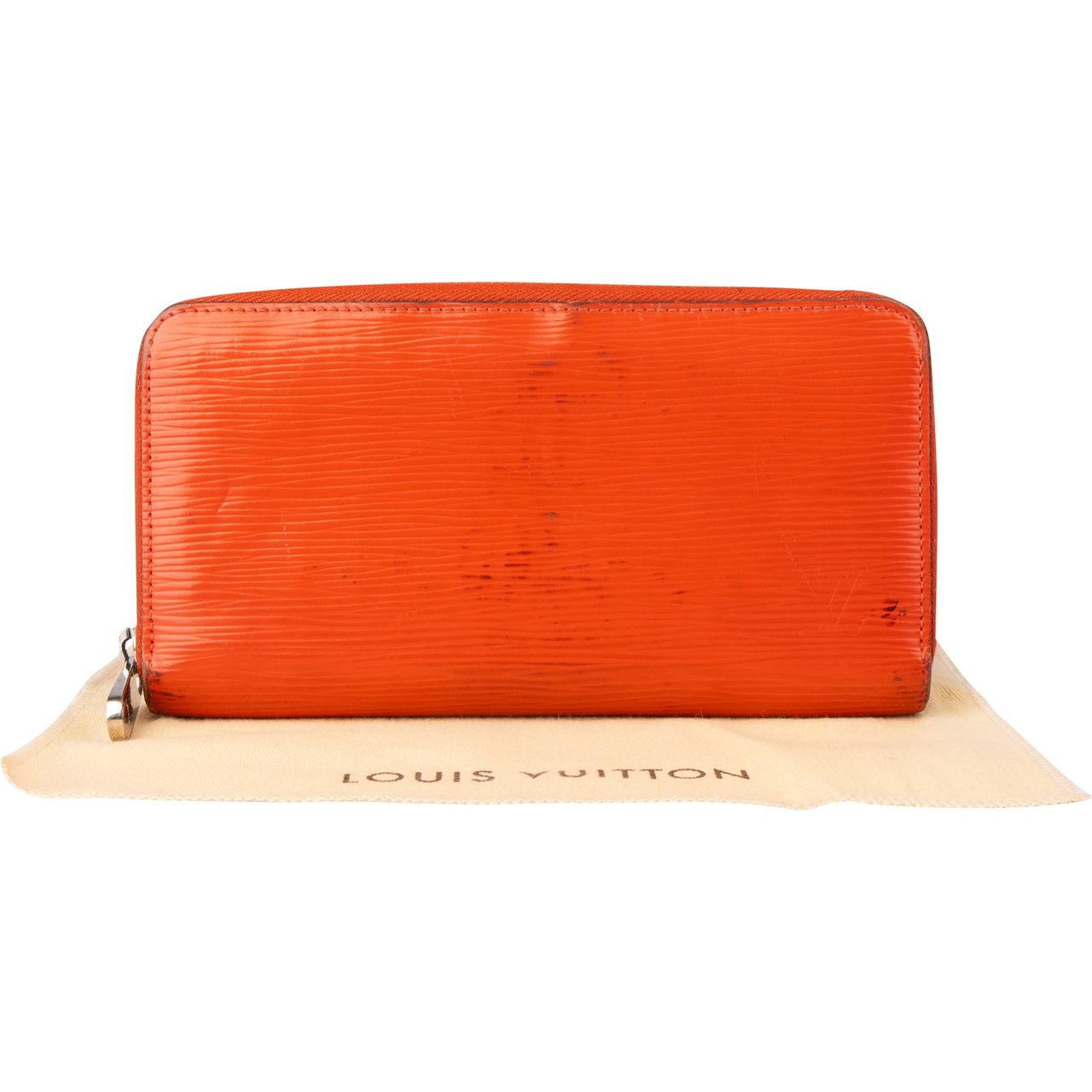 Louis Vuitton Louis Vuitton Orange Epi Leather Zippy Wallet Oranje