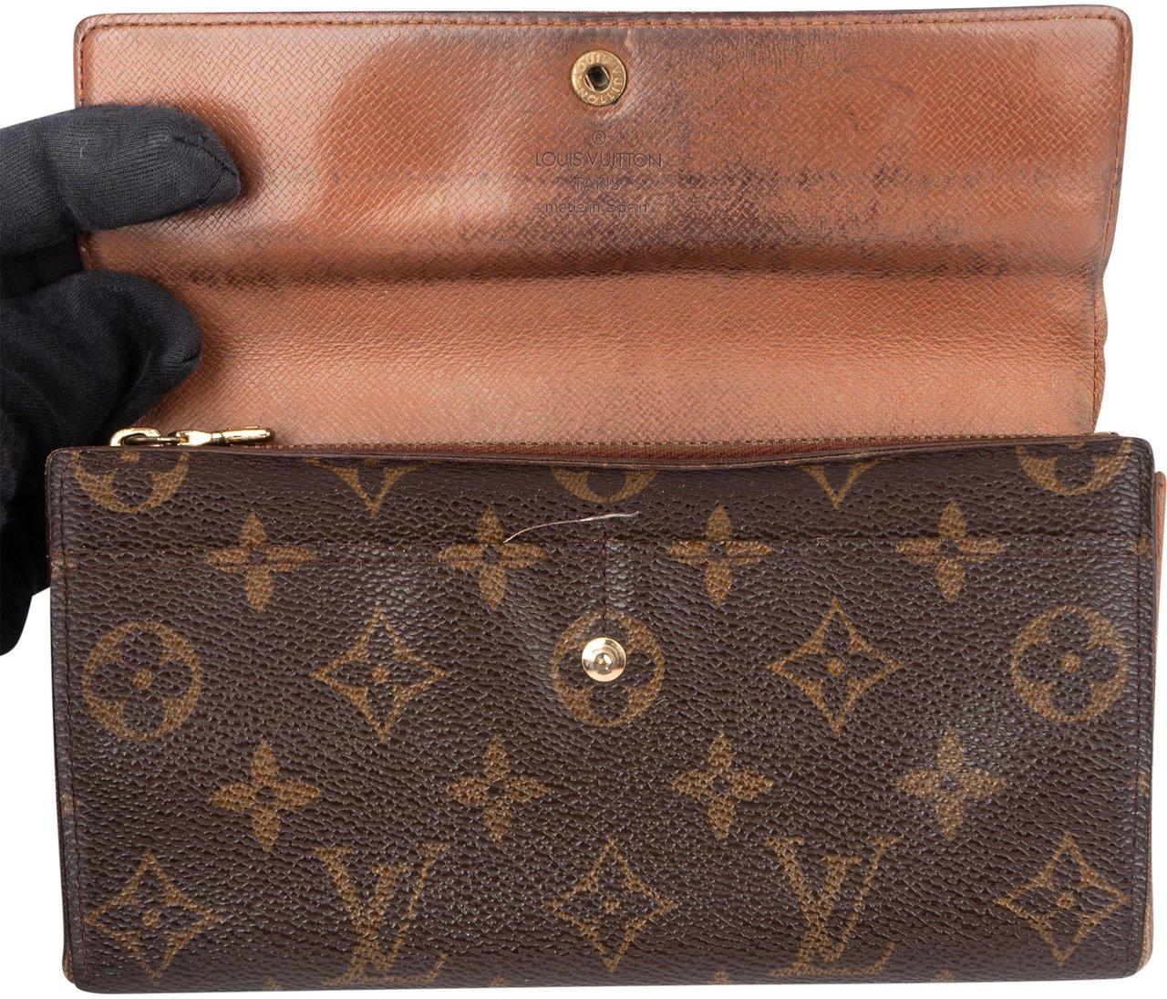 Louis Vuitton Canvas Monogram Sarah Wallet Bruin