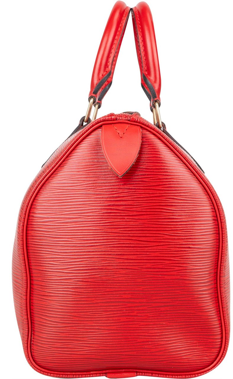 Louis Vuitton Louis Vuitton Rouge Epi Leather Speedy 25 Handbag Rood