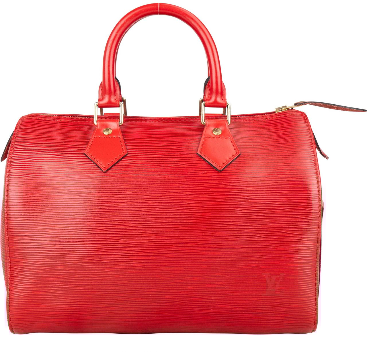 Louis Vuitton Louis Vuitton Rouge Epi Leather Speedy 25 Handbag Rood