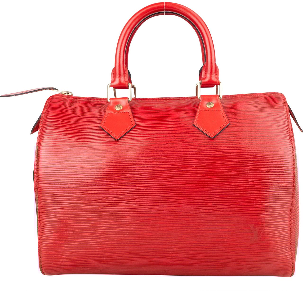 Louis Vuitton Louis Vuitton Rouge Epi Leather Speedy 25 Handbag Rood