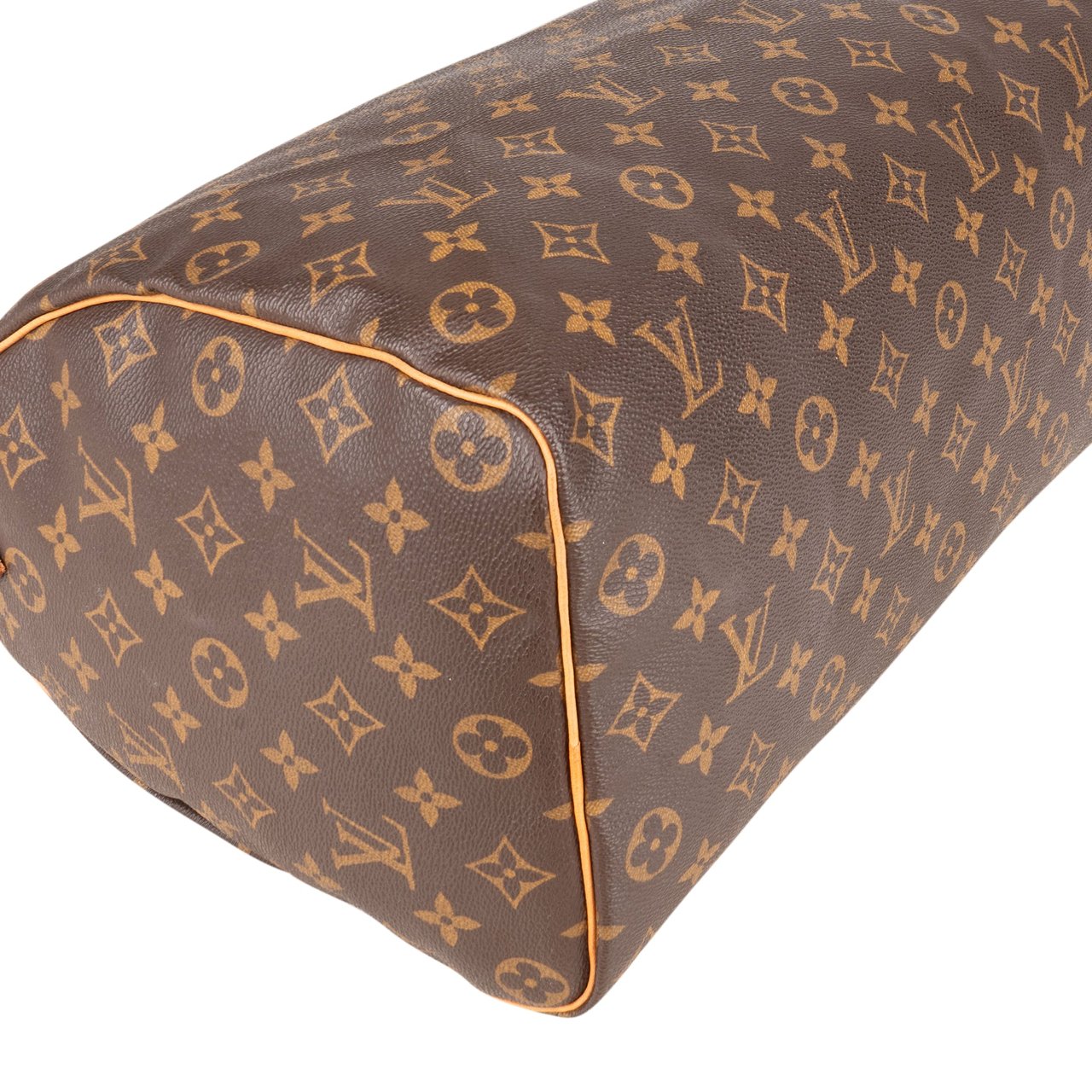 Louis Vuitton Louis Vuitton Canvas Monogram Speedy 35 Handbag Bruin